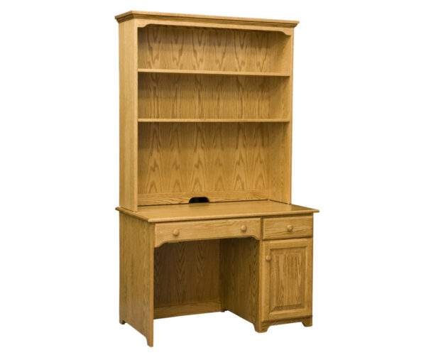 Traditional Student PC Desk with Hutch Top
