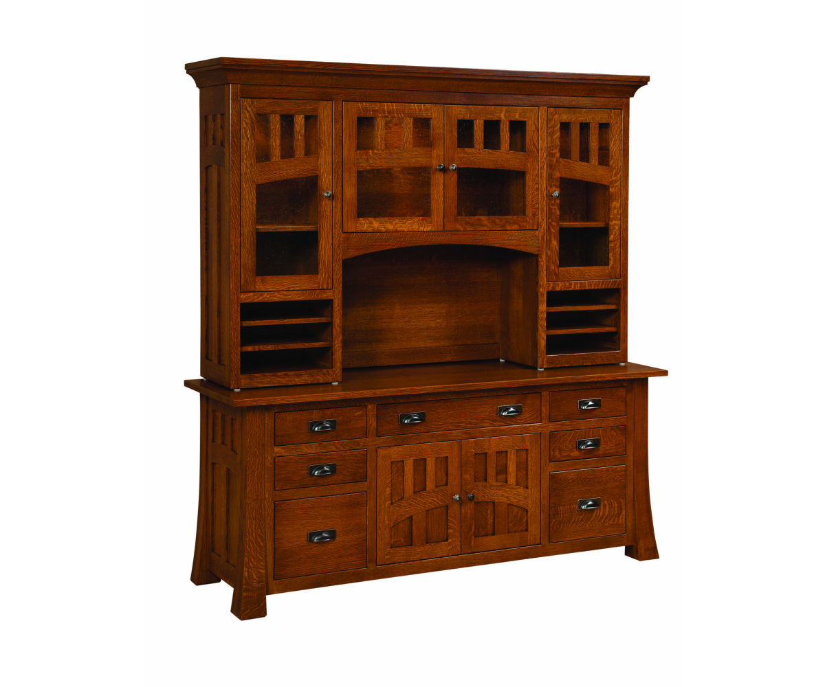 Bridgefort Mission Credenza With Hutch