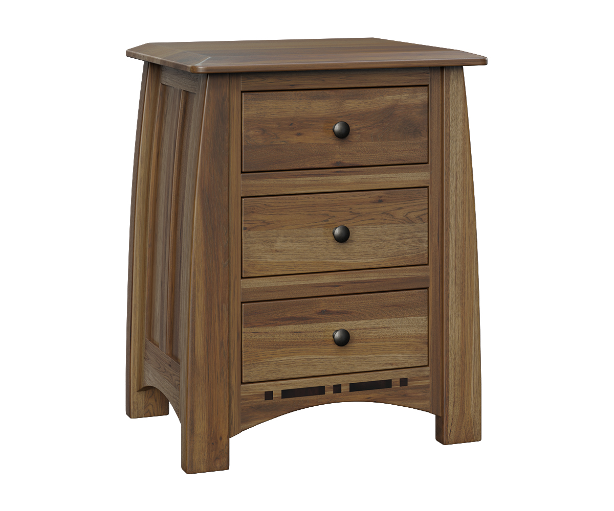 Boulder Creek 3 Drawer Nightstand