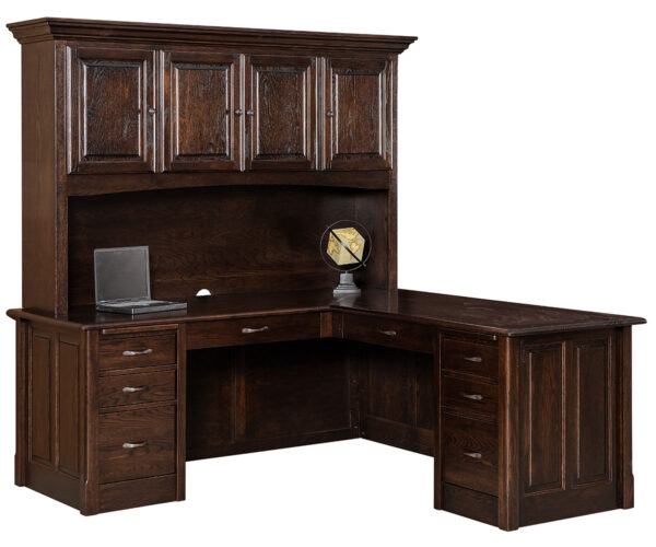 Victorian L Desk & Hutch