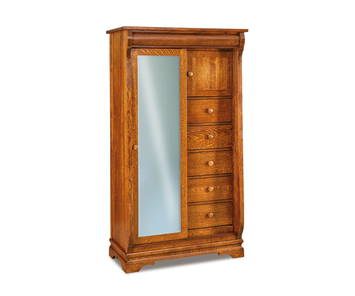 Chippewa Sleigh Sliding Door Chifferobe