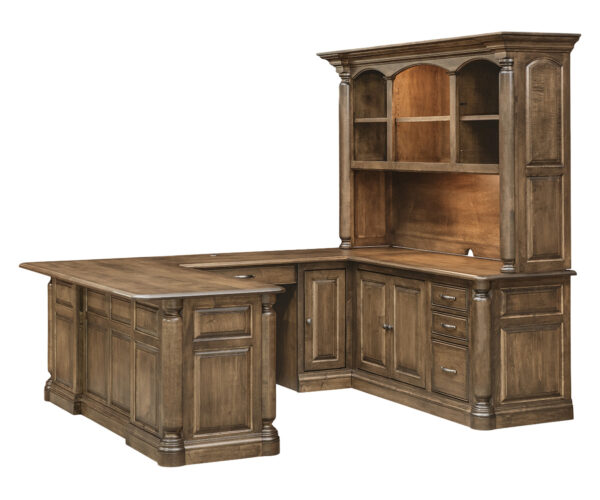 London Wrap Around Desk with Hutch