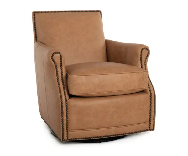 517 Leather Swivel Glider Chair