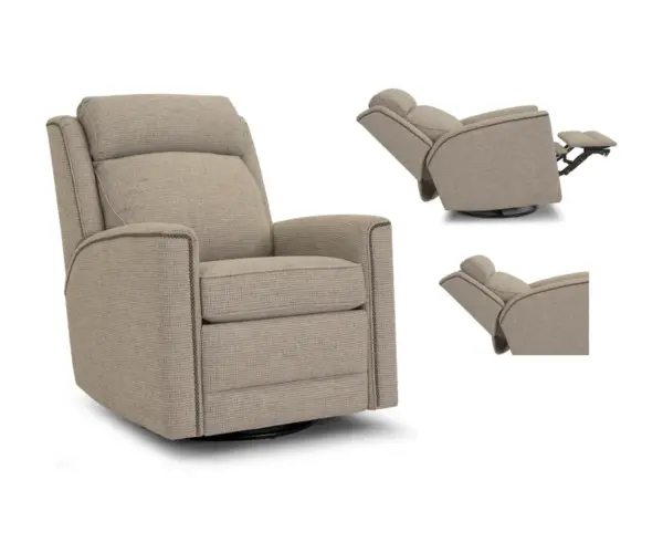 736 Motorized Swivel Glider Reclining Chair with Headrest