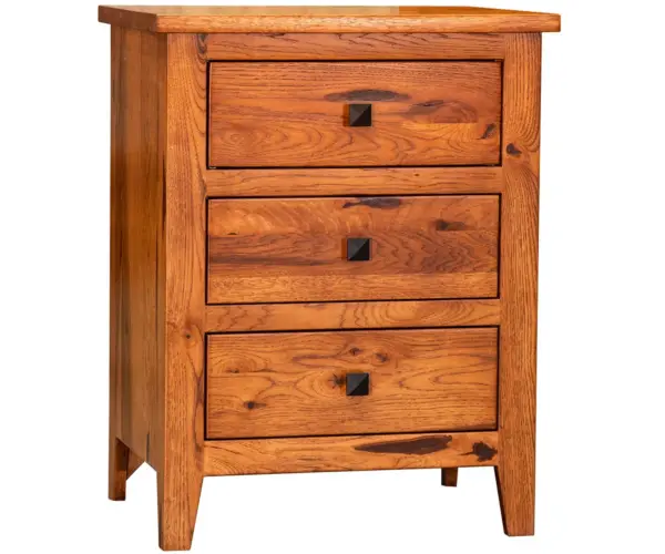 Ridgecrest Flush Mission 3 Drawer Nightstand